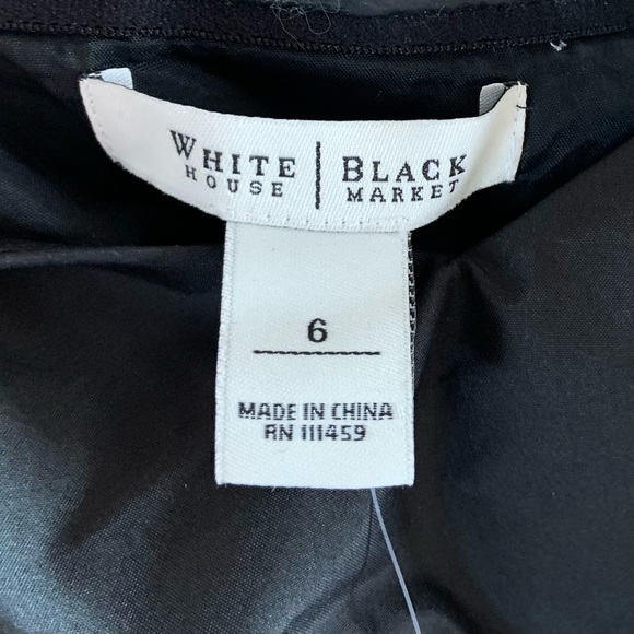 WHBM Black Lace Overlay Strapless Cocktail Dress - Picture 7 of 11